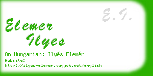 elemer ilyes business card