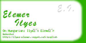 elemer ilyes business card